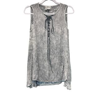 PPLA Clothing Top Tank Corset Grunge Gothic Punk Distressed USA SZ SM Oversized